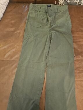 J. Crew Olive Green Wide-Leg Pants